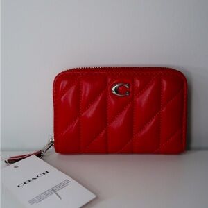 Coach Red Quilted Leather Wallet